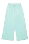 Marni Pantaloni Wide Leg In Felpa Con Logo In Blue