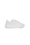 Marni Branded Leather Low Trainers In White
