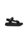 Marni Puffy Faux-leather Sandals In Black