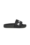 Marni Branded Slide Slippers In Black