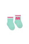 Marni Branded Terry Socks In Blue