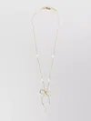 Marni Brass And Pearl Necklace In Gold