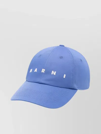 Marni Brimmed Hat Structure Eyelets Stitching In Blue