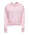 Marni Dishevelled Cotton Sweater In Pink