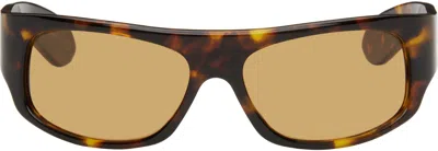 Marni Brown & Black Uailus Sunglasses In Burnt Havana