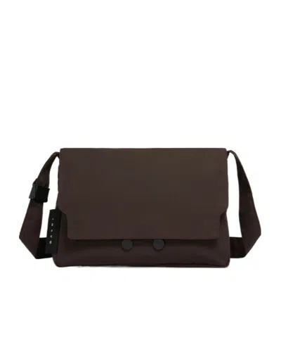 Marni Brown Cityscape Crossbody Bag