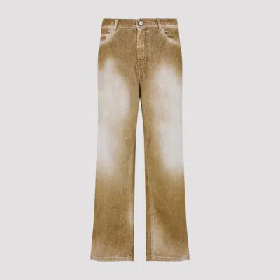 MARNI MARNI BROWN COTTON WASHED JEANS