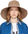 Marni Brown Garment-dyed Denim Hat In 00m40 Raisin