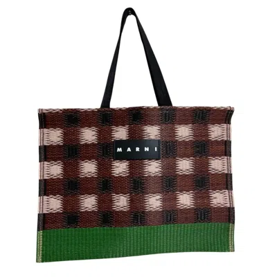 Pre-owned Marni Brown Green Tote Bag () In Brown, Green