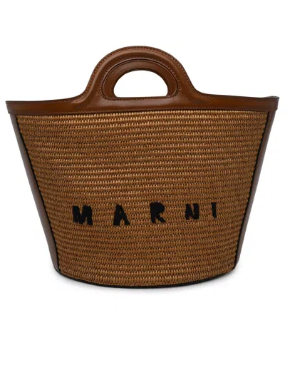 Marni Brown Lear Blend Tropical Bag