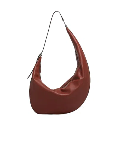 Marni Brown Leather Dot Medium Hobo Bag