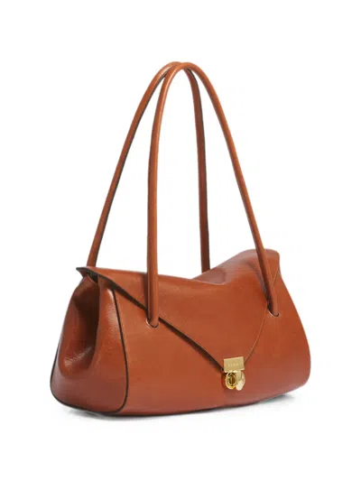 Marni 브라운 레더 E/w 숄더 백 In Brown