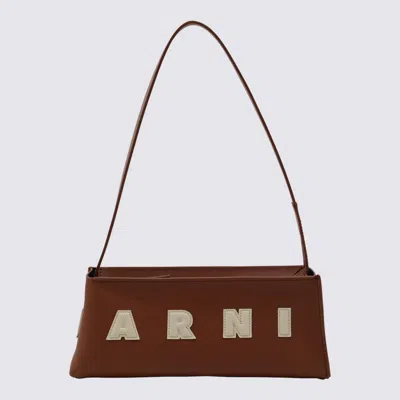 Marni Brown Leather Museo Shoulder Bag