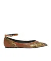 Marni Pointed-toe Ballet Flats With Ankle Strap In Multi