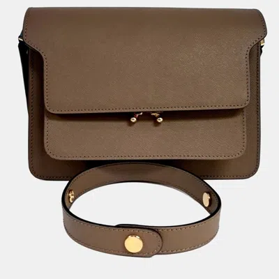 Pre-owned Marni Brown Leather Trunk Bag