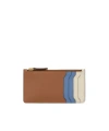 Marni Brown, Light Blue, And White Leather Trunkaroo Cardholder