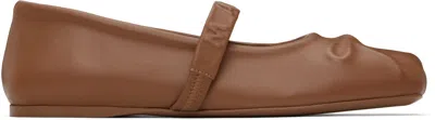 Marni Mary Jane Ballerina Shoes In Brown