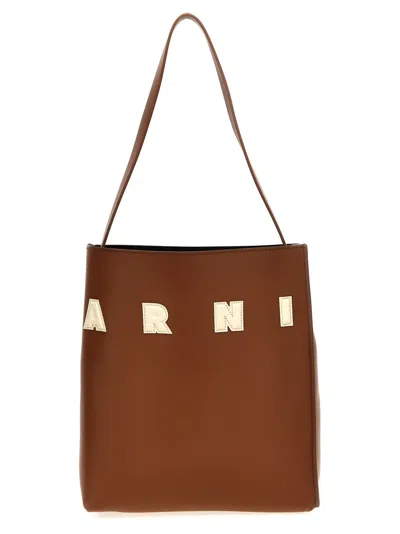 MARNI BROWN MUSEO HOBO BAG