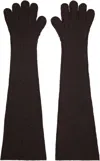 Marni Elbow-length Gloves In 00m71 Chestnut