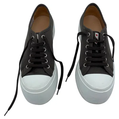 Pre-owned Marni Brown Platform Canvas Sneakers, Size 38