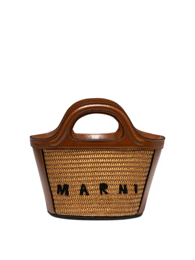 Marni Brown Polyamide Handbag