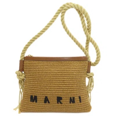 Pre-owned Marni Brown Raffia Shoulder Bag ()