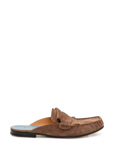 Marni Brown Slip On Mules Loafers