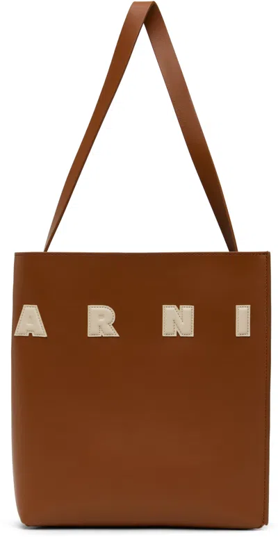 Marni Mini Hobo Handbag In Brown