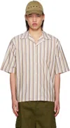 Marni Brown Striped Shirt In Stw60 Nomad