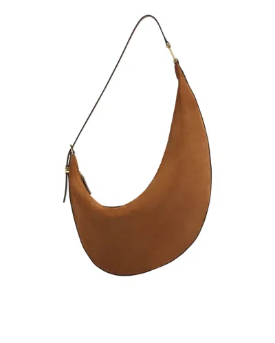 Marni Brown Suede Dot Small Hobo Bag