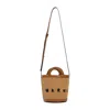 Marni Tropicalia Mini Bucket Bag In Brown