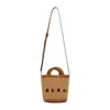 MARNI BROWN TROPICALIA MINI BUCKET BAG