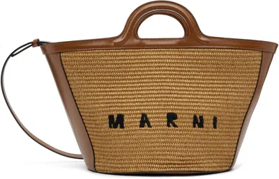 Marni Brown Tropicalia Small Tote