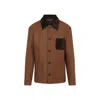 Marni Brown Virgin Wool Double Splittable Wool Felt Workwear Jacket In Brown
