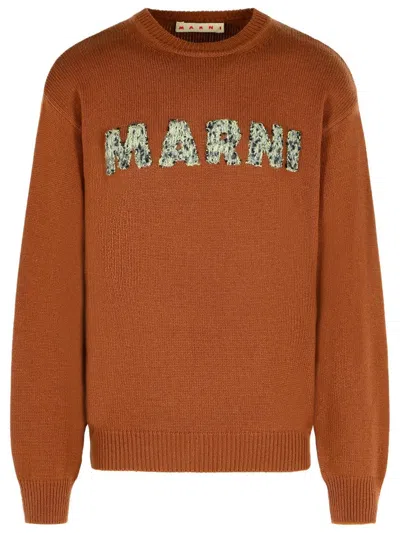 MARNI BROWN VIRGIN WOOL SWEATER