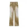 Marni Cotton Straight Leg Jeans With Adjustable Strap In Multi