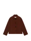 Marni Brown Wool-cashmere Jacket In Brown