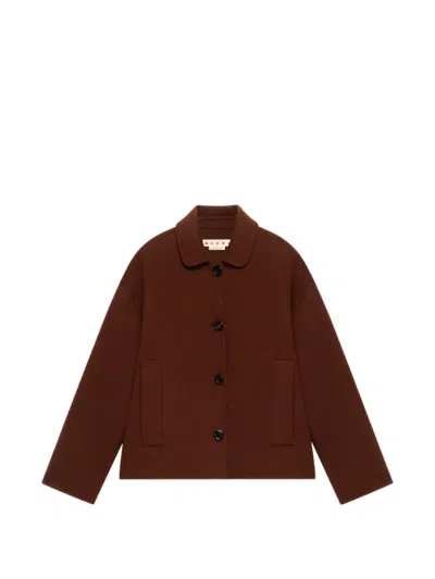Marni Brown Wool-cashmere Jacket