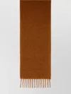 Marni Brown Brushed Alpaca Blend Scarf With Fringes In Brown