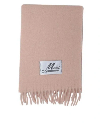 Marni Brushed Alpaca Scarf In Purple