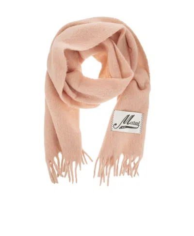 Marni Brushed Alpaca-wool-blend Scarf In Pink