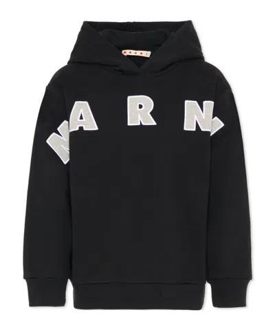 Marni Brushed Cotton Sweatshirt In Black