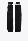 Marni Brushed-effect Fingerless Gloves In Black