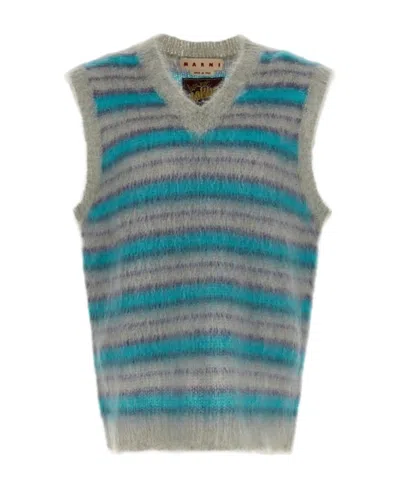MARNI MARNI BRUSHED STRIPES SLEEVELESS SWEATER
