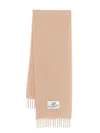 Marni Logo-patch Scarf In Beige