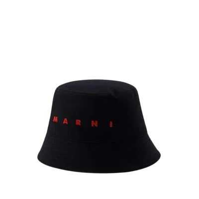 MARNI MARNI BUCKET HAT - COTTON - BLACK