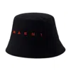 Marni Bucket Hat With Logo In Black