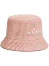 MARNI BUCKET HAT WOMAN PINK IN COTTON