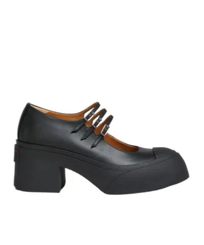 MARNI MARNI BUCKLE-STRAP ROUND-TOE PUMPS