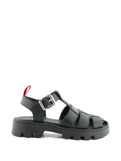 Marni Buckle Strap Sandal In Black